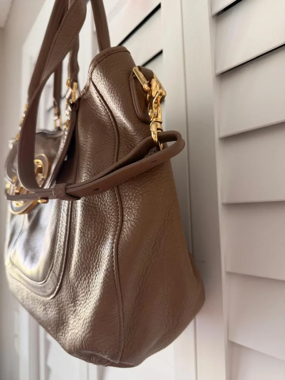 Tory Burch • Amanda Classic Dark Camel Hobo Bag • Purse • Retail $598